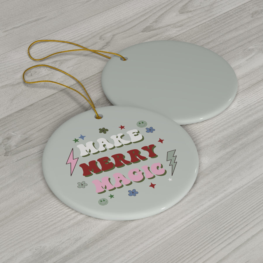 Make Merry Magic Ceramic Ornament, 1-Pack