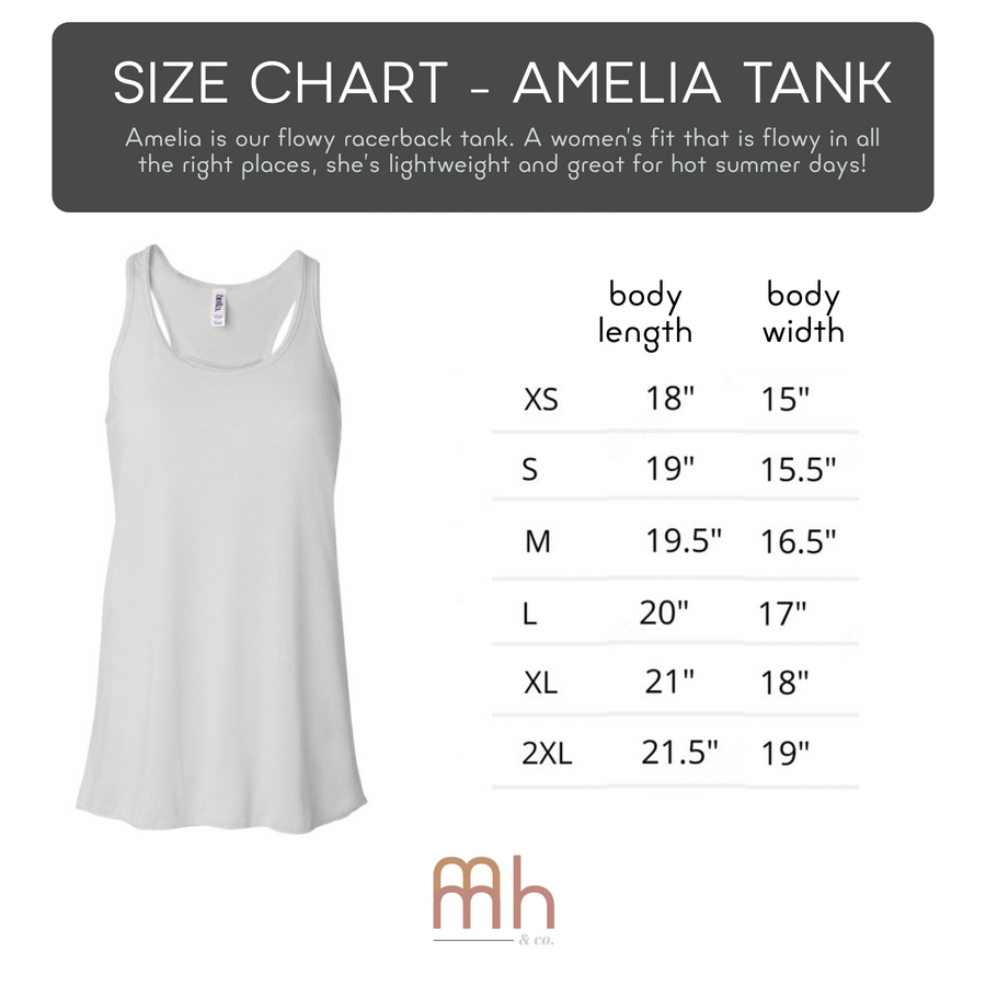 Permanently Exhausted Navy & Red - Amelia Racerback Tank