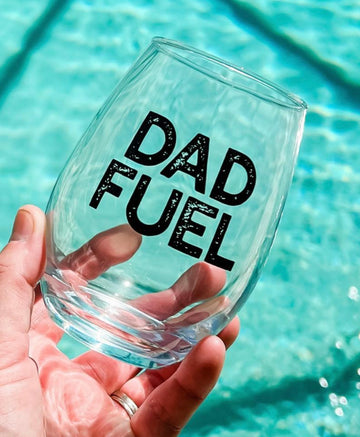 Dad Fuel Wine Glass