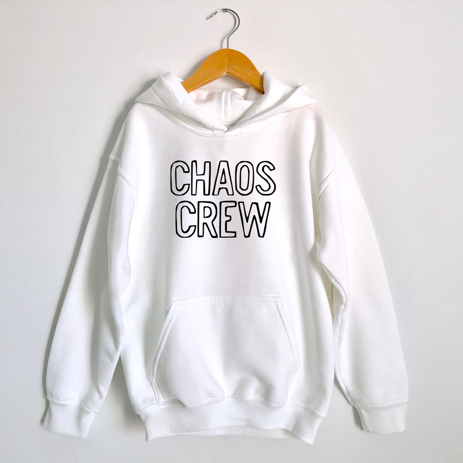 Chaos Crew White HOODIE [Ships in 3 -5 business days]