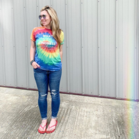 What The World Needs Burnout Tie Dye Tee [ships in 3-5 business days]