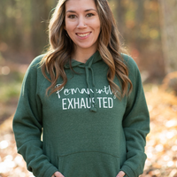 PREORDER: Permanently Exhausted Green Unisex Hoodie
