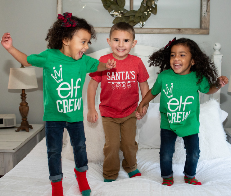 Elf Crew Kids Christmas Tee + Pullover [Ships in 5-7 business days]