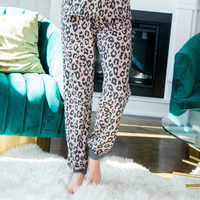 Fueled by Caffeine and Chaos Leopard Lounge Pants [Ships in 3-5 business days]