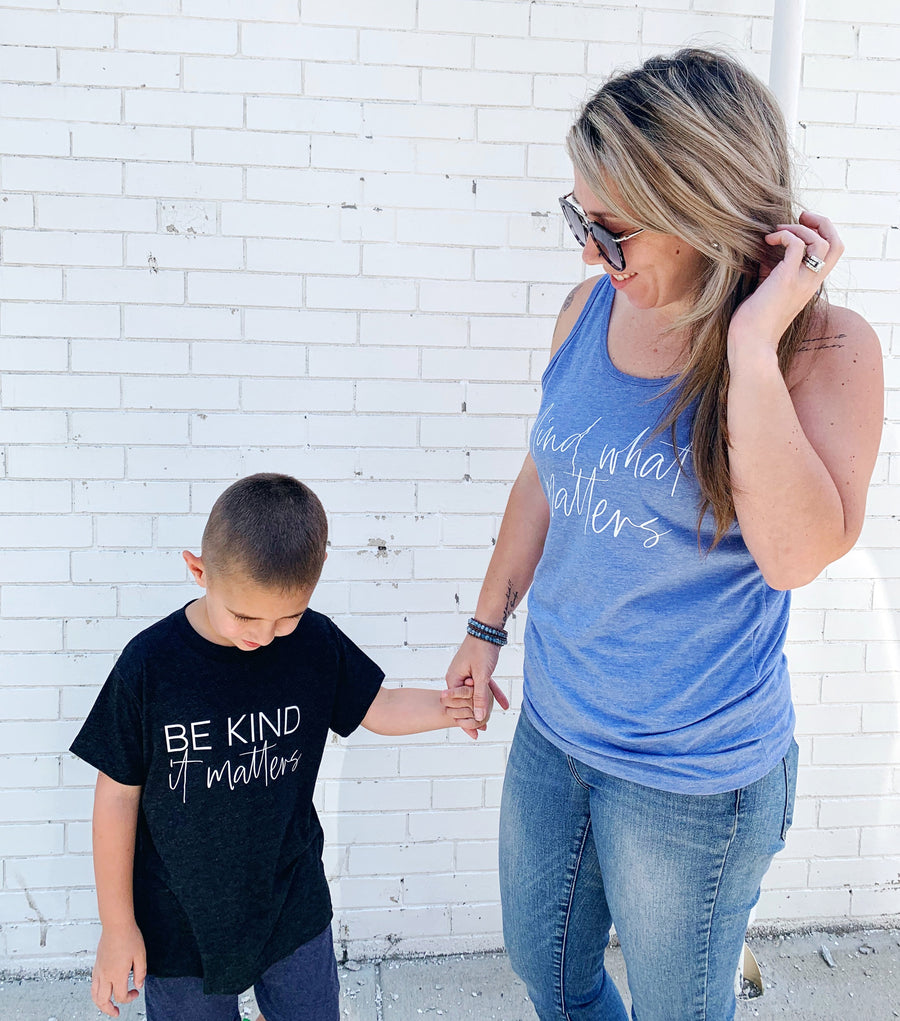 Mind What Matters Heather Blue Tank [ships in 3-5 business days]
