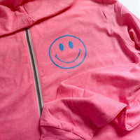 Good Vibes - Neon Pink Lana Lightweight Zip Up Hoodie