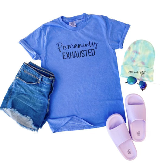 Permanently Exhausted Blue - Sadie Tee (3XL)