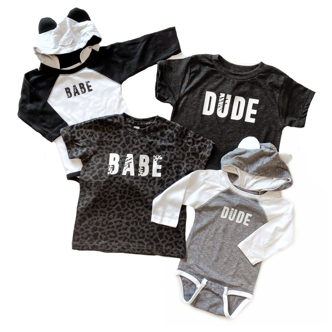 BABE Black Leopard Kids Tee [ships in 3-5 business days]