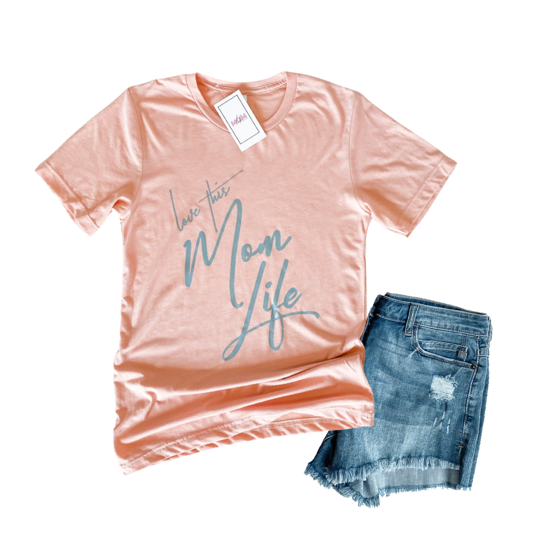 Love this Mom Life - Peach Paige Tee (3X only)