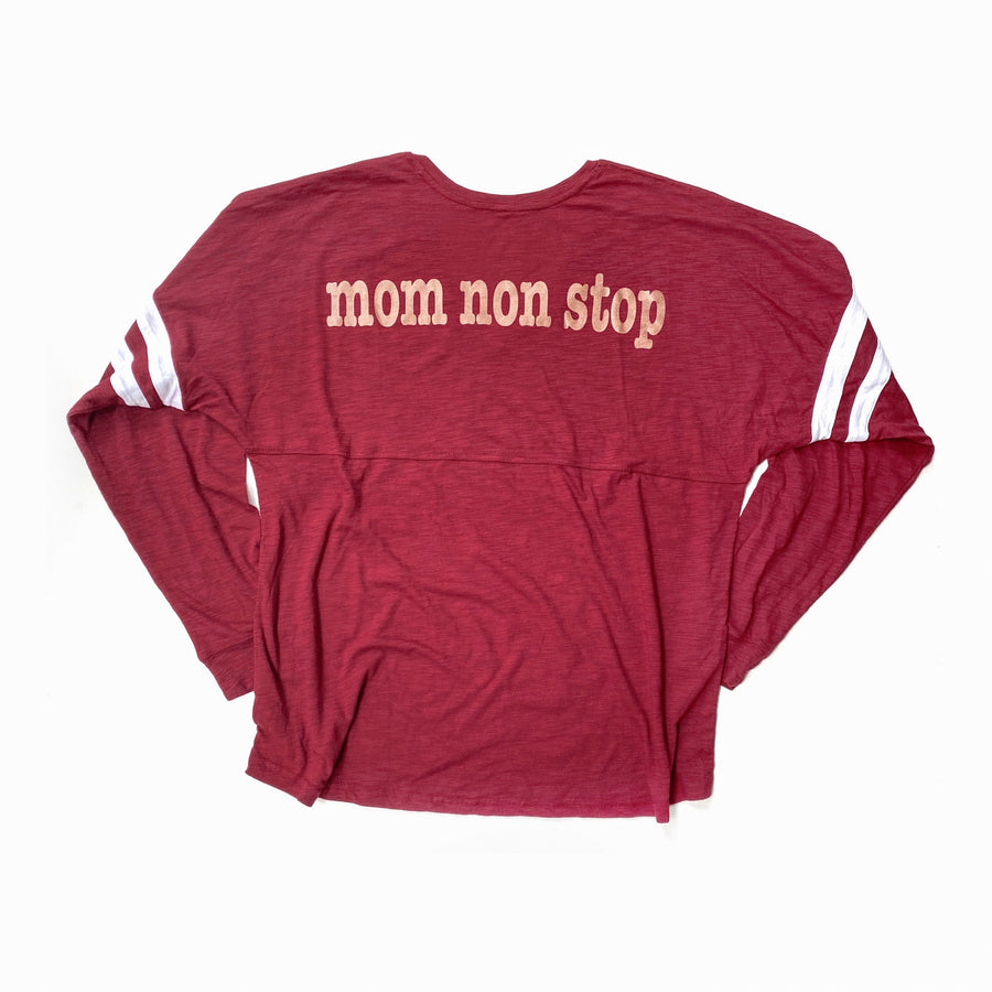 Mom Non Stop Burgundy Spirit Jersey (XS only)