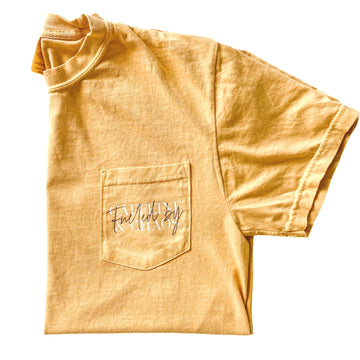 Fueled by Caffeine and Chaos Mustard  - Sadie Pocket Tee