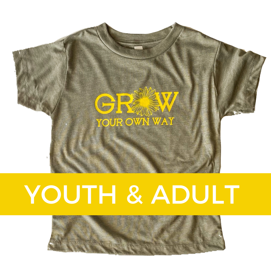 Grow Your Own Way Olive Tee [ships in 3-5 business days]