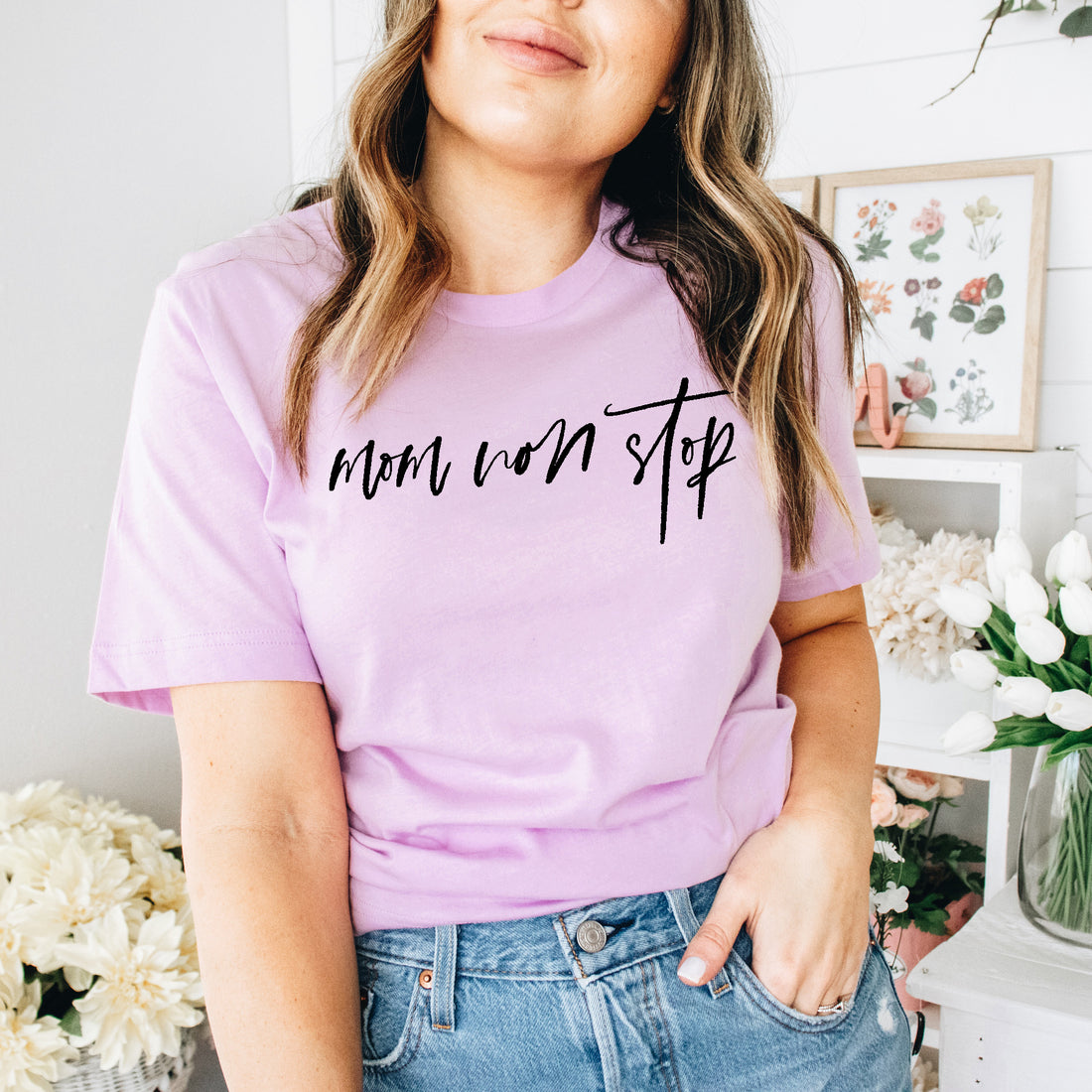 Mom Non Stop Lilac - Paige Tee