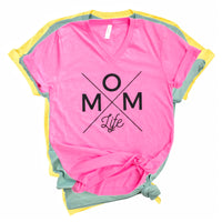 Mom Life - Neon Pink Paige Tee