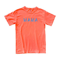 Neon Orange and Blue MAMA - Sadie Tee