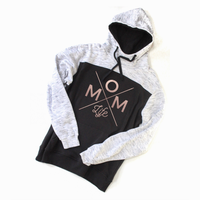 FINAL SALE FLAWED: Mom Life Colorblock Hoodie - Rose Gold [Ships in 3-5 Business Days]